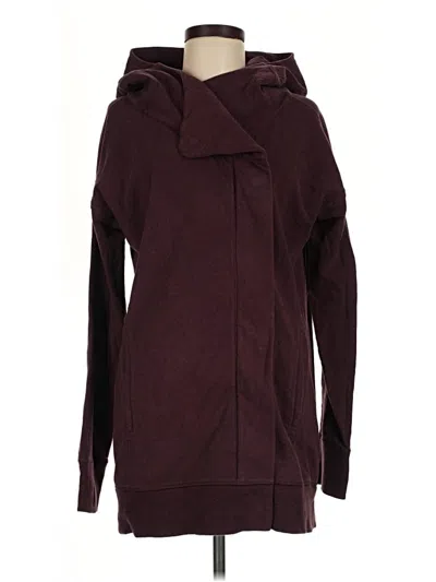 Pre-owned Lululemon Athletica Zip Up Hoodie In Burgundy