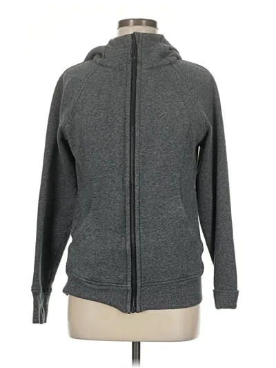 Pre-owned Lululemon Athletica Zip Up Hoodie In Gray