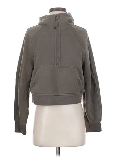 Pre-owned Lululemon Athletica Zip Up Hoodie In Gray