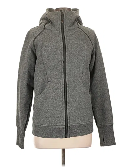 Pre-owned Lululemon Athletica Zip Up Hoodie In Gray