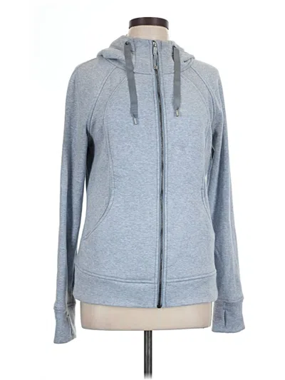 Pre-owned Lululemon Athletica Zip Up Hoodie In Gray