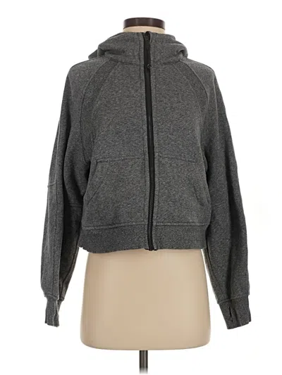 Pre-owned Lululemon Athletica Zip Up Hoodie In Gray