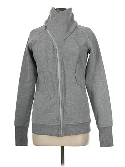 Pre-owned Lululemon Athletica Zip Up Hoodie In Gray