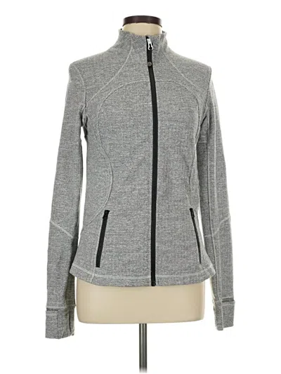 Pre-owned Lululemon Athletica Zip Up Hoodie In Gray