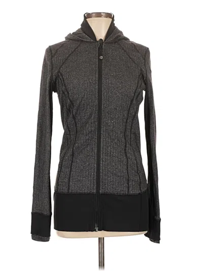 Pre-owned Lululemon Athletica Zip Up Hoodie In Gray