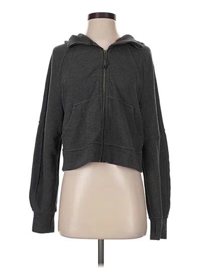 Pre-owned Lululemon Athletica Zip Up Hoodie In Gray
