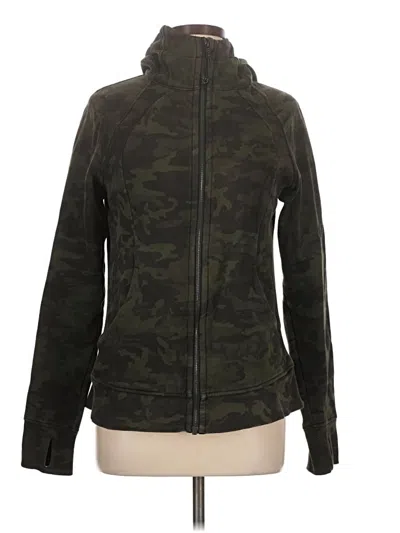 Pre-owned Lululemon Athletica Zip Up Hoodie In Green
