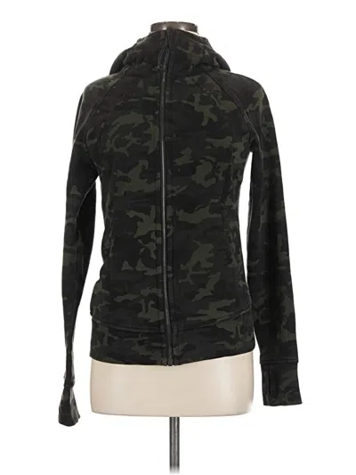 Pre-owned Lululemon Athletica Zip Up Hoodie In Green