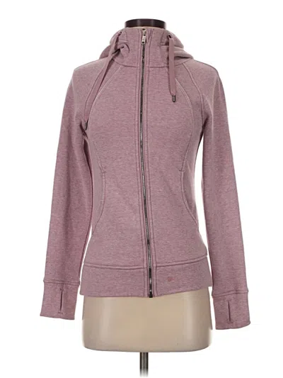 Pre-owned Lululemon Athletica Zip Up Hoodie In Pink