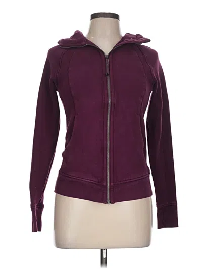 Pre-owned Lululemon Athletica Zip Up Hoodie In Purple