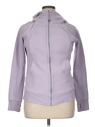 Pre-owned Lululemon Athletica Zip Up Hoodie In Purple