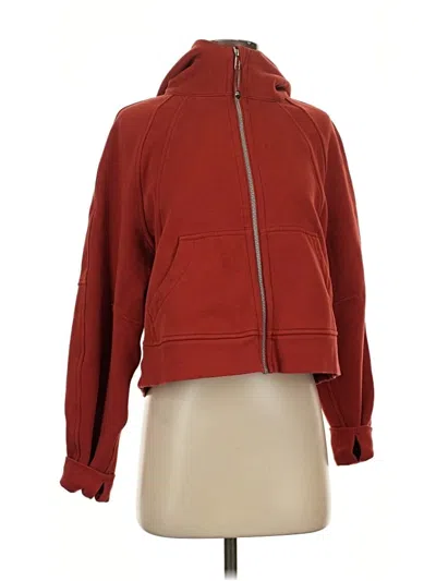 Pre-owned Lululemon Athletica Zip Up Hoodie In Red