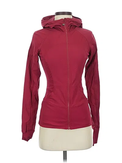 Pre-owned Lululemon Athletica Zip Up Hoodie In Red
