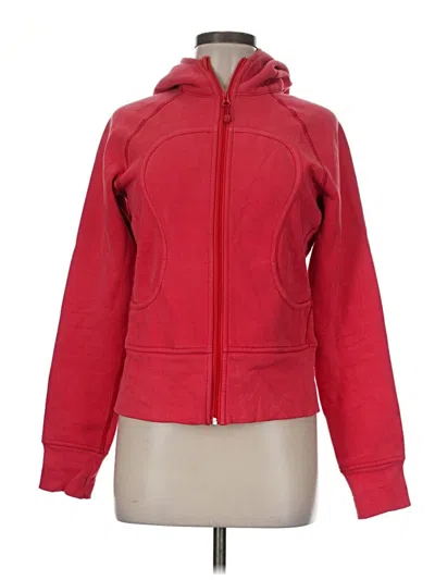 Pre-owned Lululemon Athletica Zip Up Hoodie In Red