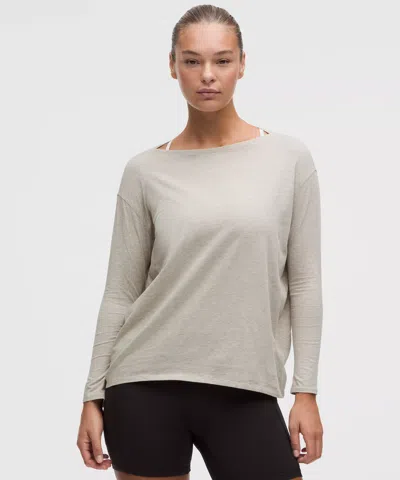 Lululemon Back In Action Organic Cotton-blend Long-sleeve Shirt