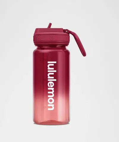 Lululemon Back To Life Clear Bottle 18oz Straw Lid