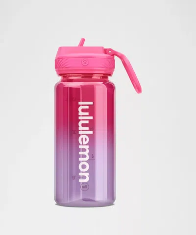 Lululemon Back To Life Clear Bottle 18oz Straw Lid