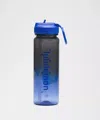 Lululemon Back To Life Clear Bottle 24oz Straw Lid In Blue