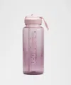 Lululemon Back To Life Clear Bottle 32oz Straw Lid In Pink