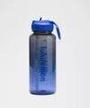 Lululemon Back To Life Clear Bottle 32oz Straw Lid In Blue