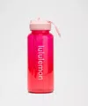 Lululemon Back To Life Clear Bottle 32oz Straw Lid In Pink