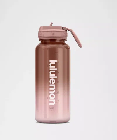 Lululemon Back To Life Clear Bottle 32oz Straw Lid