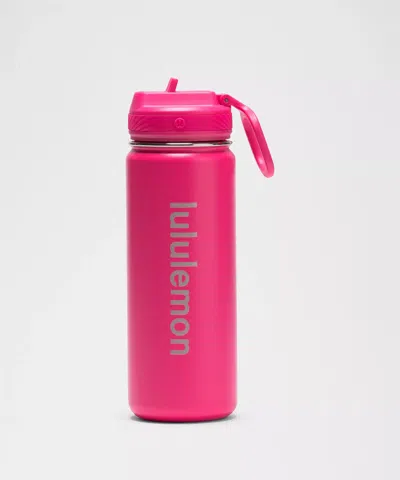 Lululemon Back To Life Sport Bottle 18oz Straw Lid In Pink