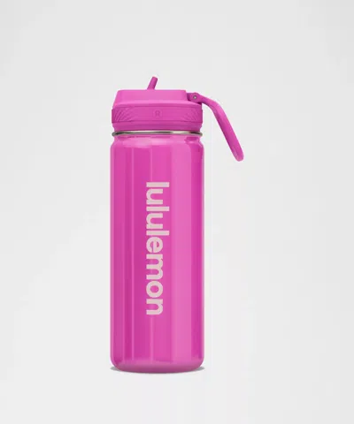 Lululemon Back To Life Sport Bottle 18oz Straw Lid In Pink