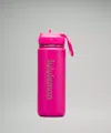 Lululemon Back To Life Sport Bottle 18oz Straw Lid In Pink
