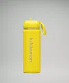 Lululemon Back To Life Sport Bottle 18oz Straw Lid In Yellow