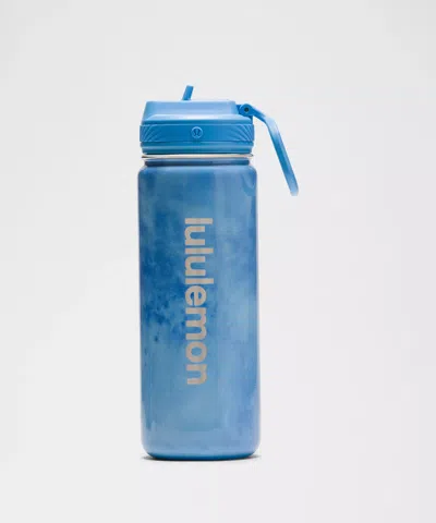 Lululemon Back To Life Sport Bottle 18oz Straw Lid In Blue