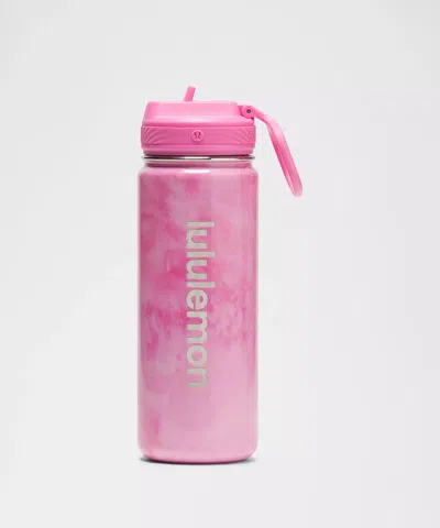Lululemon Back To Life Sport Bottle 18oz Straw Lid In Pink