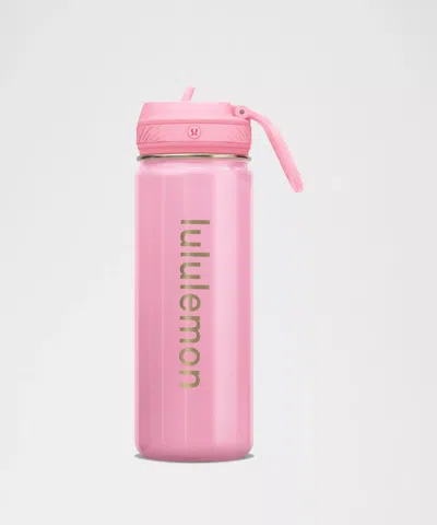 Lululemon Back To Life Sport Bottle 18oz Straw Lid In Pink