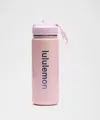 Lululemon Back To Life Sport Bottle 18oz Straw Lid Shine In Pink