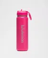 Lululemon Back To Life Sport Bottle 24oz Straw Lid In Pink