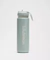 Lululemon Back To Life Sport Bottle 24oz Straw Lid In Green