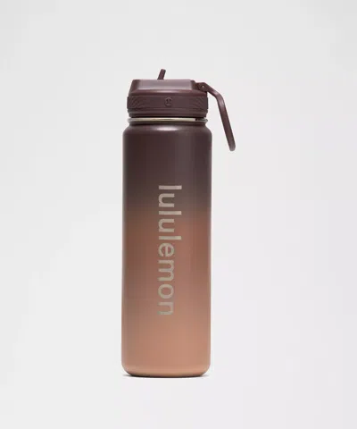 Lululemon Back To Life Sport Bottle 24oz Straw Lid In Brown