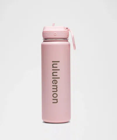 Lululemon Back To Life Sport Bottle 24oz Straw Lid In Pink