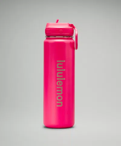 Lululemon Back To Life Sport Bottle 24oz Straw Lid In Pink