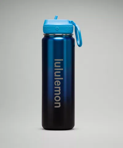 Lululemon Back To Life Sport Bottle 24oz Straw Lid In Blue