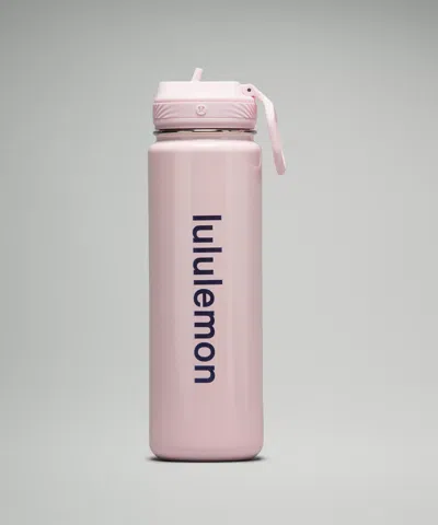Lululemon Back To Life Sport Bottle 24oz Straw Lid In Pink