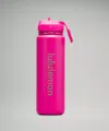 Lululemon Back To Life Sport Bottle 24oz Straw Lid In Pink