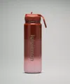 Lululemon Back To Life Sport Bottle 24oz Straw Lid In Red