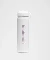 Lululemon Back To Life Sport Bottle 24oz Straw Lid Shine In White