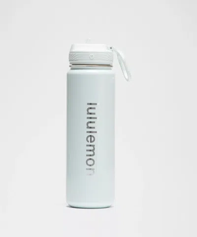Lululemon Back To Life Sport Bottle 24oz Straw Lid Shine In White
