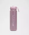 Lululemon Back To Life Sport Bottle 24oz Straw Lid Shine In Purple