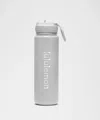 Lululemon Back To Life Sport Bottle 24oz Straw Lid Shine In Gray