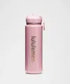 Lululemon Back To Life Sport Bottle 24oz Straw Lid Shine In Pink