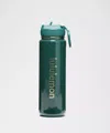 Lululemon Back To Life Sport Bottle 24oz Straw Lid Shine In Green