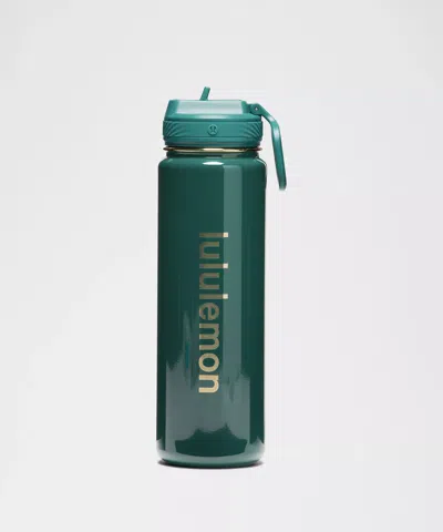 Lululemon Back To Life Sport Bottle 24oz Straw Lid Shine